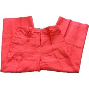 J. Crew Orange Linen Crop Pants